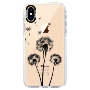 Silikonové pouzdro Bumper iSaprio - Three Dandelions - black - iPhone XS