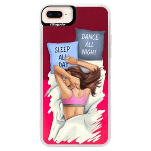 Neonové pouzdro Pink iSaprio - Dance and Sleep - iPhone 8 Plus