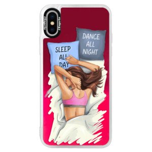 Neonové pouzdro Pink iSaprio - Dance and Sleep - iPhone XS