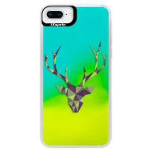 Neonové pouzdro Blue iSaprio - Deer Green - iPhone 8 Plus