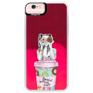 Neonové pouzdro Pink iSaprio - Donut Worry - iPhone 6 Plus/6S Plus