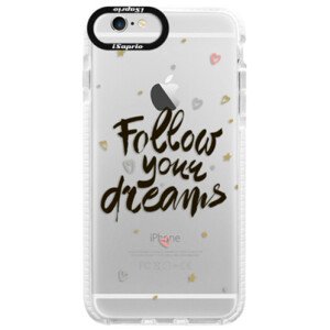 Silikonové pouzdro Bumper iSaprio - Follow Your Dreams - black - iPhone 6/6S