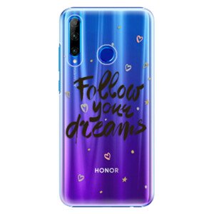 Plastové pouzdro iSaprio - Follow Your Dreams - black - Huawei Honor 20 Lite