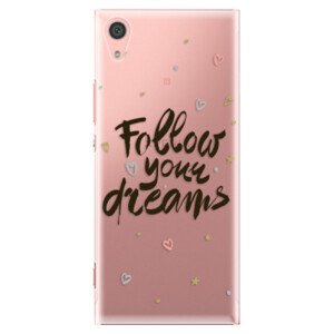 Plastové pouzdro iSaprio - Follow Your Dreams - black - Sony Xperia XA1
