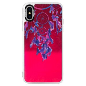 Neonové pouzdro Pink iSaprio - Dreamcatcher 01 - iPhone X