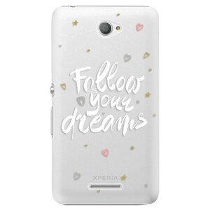 Plastové pouzdro iSaprio - Follow Your Dreams - white - Sony Xperia E4