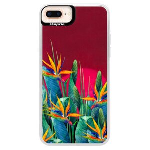 Neonové pouzdro Pink iSaprio - Exotic Flowers - iPhone 8 Plus