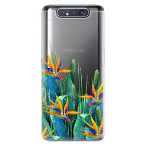 Odolné silikonové pouzdro iSaprio - Exotic Flowers - Samsung Galaxy A80