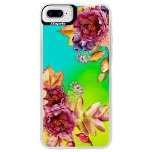 Neonové pouzdro Blue iSaprio - Fall Flowers - iPhone 7 Plus