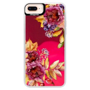 Neonové pouzdro Pink iSaprio - Fall Flowers - iPhone 8 Plus