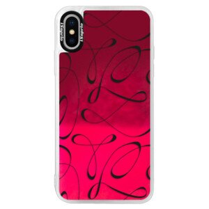 Neonové pouzdro Pink iSaprio - Fancy - black - iPhone X