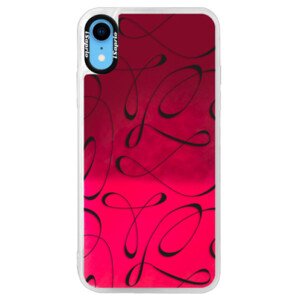 Neonové pouzdro Pink iSaprio - Fancy - black - iPhone XR