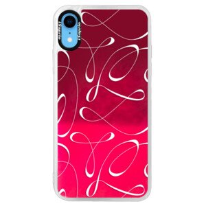 Neonové pouzdro Pink iSaprio - Fancy - white - iPhone XR