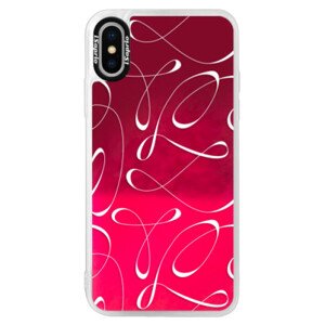Neonové pouzdro Pink iSaprio - Fancy - white - iPhone XS