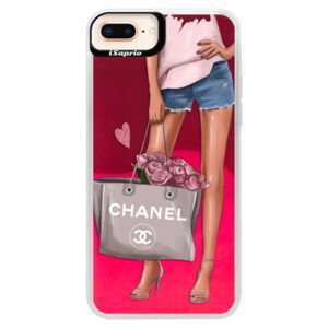 Neonové pouzdro Pink iSaprio - Fashion Bag - iPhone 8 Plus