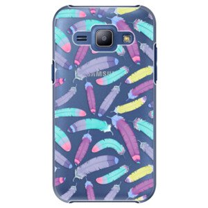 Plastové pouzdro iSaprio - Feather Pattern 01 - Samsung Galaxy J1