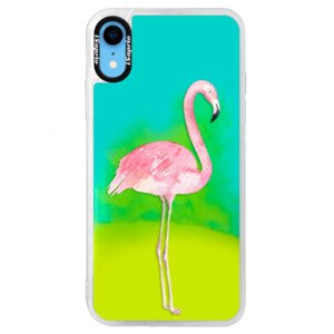 Neonové pouzdro Blue iSaprio - Flamingo 01 - iPhone XR