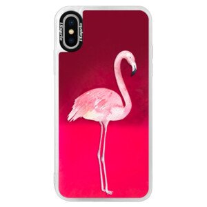 Neonové pouzdro Pink iSaprio - Flamingo 01 - iPhone X