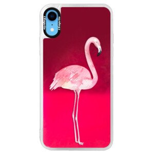 Neonové pouzdro Pink iSaprio - Flamingo 01 - iPhone XR