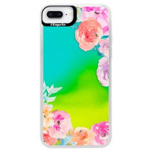 Neonové pouzdro Blue iSaprio - Flower Brush - iPhone 8 Plus