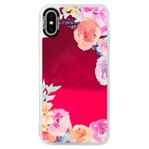 Neonové pouzdro Pink iSaprio - Flower Brush - iPhone X