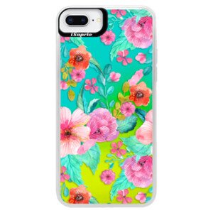 Neonové pouzdro Blue iSaprio - Flower Pattern 01 - iPhone 8 Plus