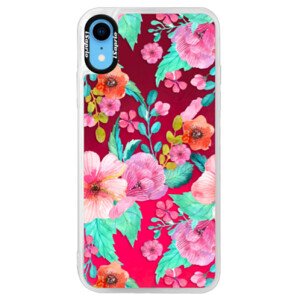 Neonové pouzdro Pink iSaprio - Flower Pattern 01 - iPhone XR