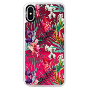 Neonové pouzdro Pink iSaprio - Flower Pattern 03 - iPhone X