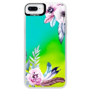 Neonové pouzdro Blue iSaprio - Flower Pattern 04 - iPhone 8 Plus