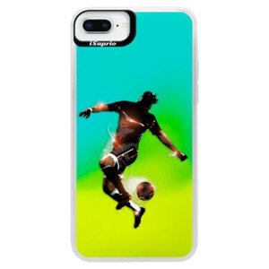 Neonové pouzdro Blue iSaprio - Fotball 01 - iPhone 8 Plus