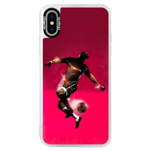 Neonové pouzdro Pink iSaprio - Fotball 01 - iPhone X