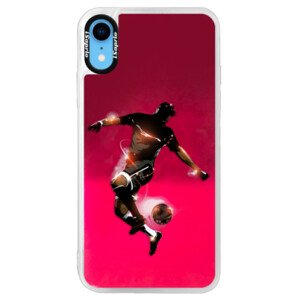 Neonové pouzdro Pink iSaprio - Fotball 01 - iPhone XR