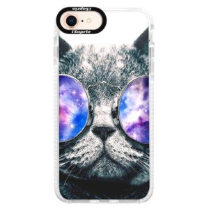 Silikonové pouzdro Bumper iSaprio - Galaxy Cat - iPhone 8