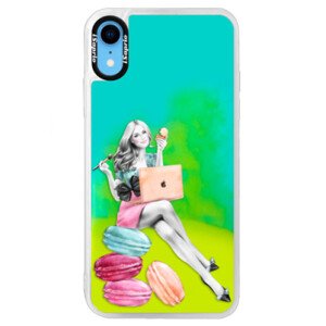 Neonové pouzdro Blue iSaprio - Girl Boss - iPhone XR