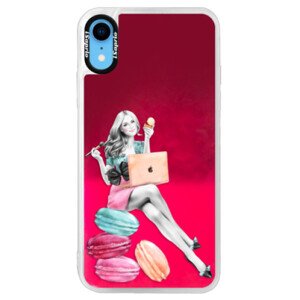 Neonové pouzdro Pink iSaprio - Girl Boss - iPhone XR