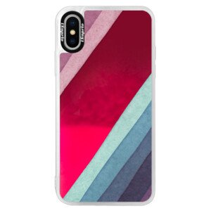 Neonové pouzdro Pink iSaprio - Glitter Stripes 01 - iPhone XS