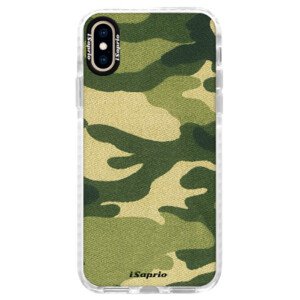 Silikonové pouzdro Bumper iSaprio - Green Camuflage 01 - iPhone XS