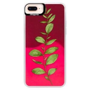 Neonové pouzdro Pink iSaprio - Green Plant 01 - iPhone 8 Plus