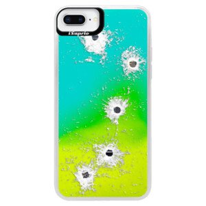 Neonové pouzdro Blue iSaprio - Gunshots - iPhone 8 Plus