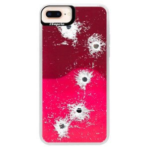 Neonové pouzdro Pink iSaprio - Gunshots - iPhone 8 Plus