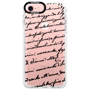 Silikonové pouzdro Bumper iSaprio - Handwriting 01 - black - iPhone 7