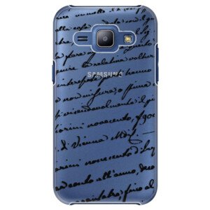 Plastové pouzdro iSaprio - Handwriting 01 - black - Samsung Galaxy J1