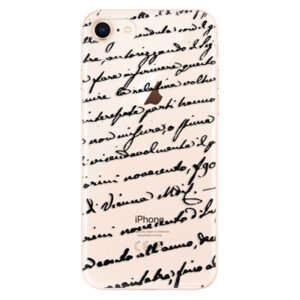 Odolné silikonové pouzdro iSaprio - Handwriting 01 - black - iPhone 8