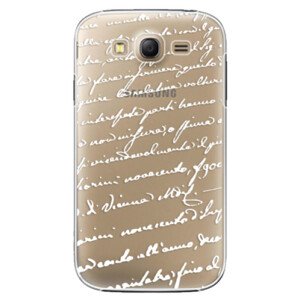 Plastové pouzdro iSaprio - Handwriting 01 - white - Samsung Galaxy Grand Neo Plus