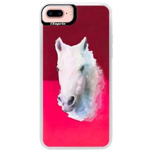 Neonové pouzdro Pink iSaprio - Horse 01 - iPhone 7 Plus