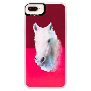 Neonové pouzdro Pink iSaprio - Horse 01 - iPhone 8 Plus