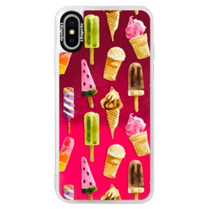 Neonové pouzdro Pink iSaprio - Ice Cream - iPhone XS
