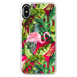Neonové pouzdro Pink iSaprio - Jungle 02 - iPhone XS