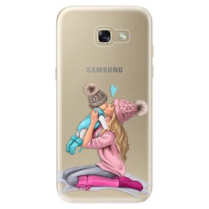 Odolné silikonové pouzdro iSaprio - Kissing Mom - Blond and Boy - Samsung Galaxy A5 2017