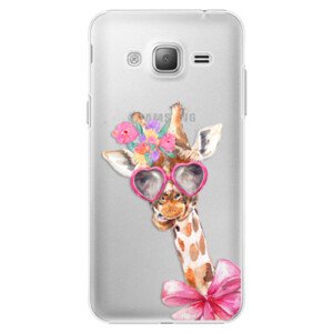 Plastové pouzdro iSaprio - Lady Giraffe - Samsung Galaxy J3